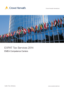 EXPAT Tax Services 2014 EMEA Competence Centers Audit | Tax | Advisory