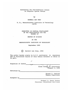 Accounting  for Non-technical  Issues (1974) DEGREE OF