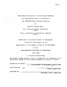 PAGE 1 Performance  Evaluation  of  Distributed  Systems