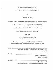 PC by for  the  Composite  Information  System ... Wilberto  Martinez