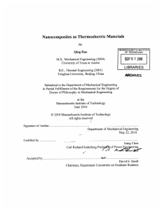 Nanocomposites  as Thermoelectric  Materials SEP  0 1 LIBRARIES