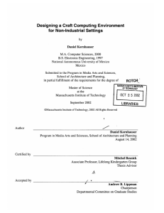 Designing  a Craft  Computing  Environment for Non-Industrial Settings