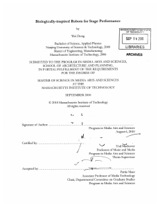 LIBRARIES Biologically-inspired  Robots  for Stage  Performance SEP  1 ARCHNES