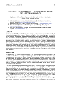 ASSESSMENT OF UNSUPERVISED CLASSIFICATION TECHNIQUES FOR INTERTIDAL SEDIMENTS