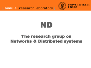 ND The research group on Networks &amp; Distributed systems