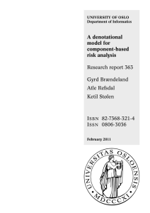 A denotational model for component-based risk analysis