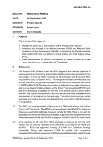 MEETING: RSSB Board Meeting DATE: 04 September 2014