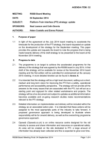 AGENDA ITEM: C2 MEETING: RSSB Board Meeting DATE: