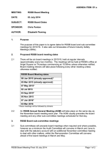 AGENDA ITEM: D1.c MEETING: RSSB Board Meeting