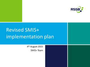 Revised SMIS+ implementation plan 4 August 2015