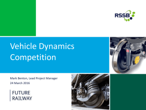 Vehicle Dynamics Competition Mark Benton, Lead Project Manager 24 March 2016