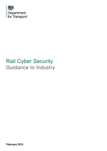 Rail Cyber Security Guidance to Industry February 2016