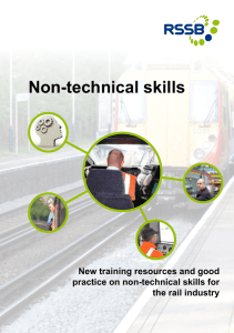 Non-technical skills New training resources and good practice on non-technical skills for
