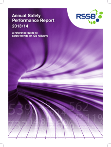Annual Safety Performance Report 2013/14 A reference guide to