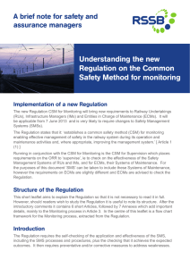 Understanding the new Regulation on the Common Safety Method for monitoring