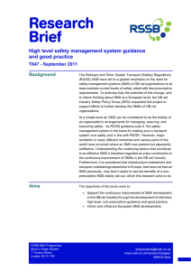 Research Brief High level safety management system guidance and good practice