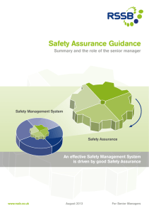 Safety Assurance Guidance Safety  Assurance  Guidance