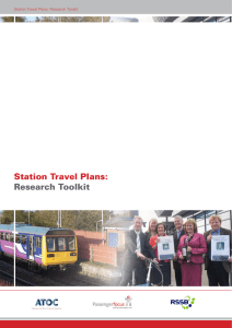 Station Travel Plans: Research Toolkit Station Travel Plans: Research Toolkit