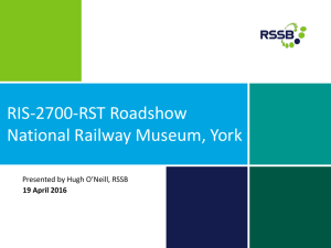 RIS-2700-RST Roadshow National Railway Museum, York Presented by Hugh O’Neill, RSSB