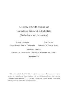 A Theory of Credit Scoring and Competitive Pricing of Default Risk