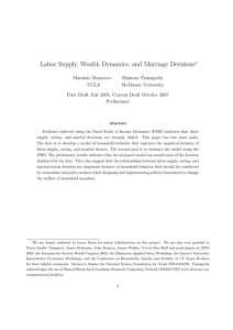 Labor Supply, Wealth Dynamics, and Marriage Decisions