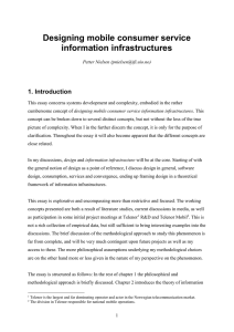 Designing mobile consumer service information infrastructures  1. Introduction