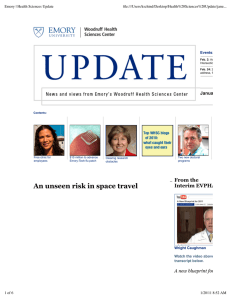 January 20, 2011  Emory | Health Sciences Update file:///Users/kschind/Desktop/Health%20Sciences%20Update/janu...