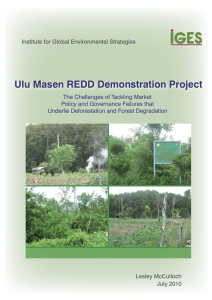 Ulu Masen REDD Demonstration Project