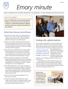 Emory minute Infectious disease powerhouse