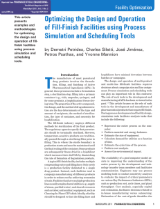 Optimizing the Design and Operation of Fill-Finish Facilities using Process