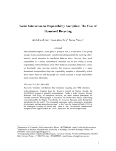 Social Interaction in Responsibility Ascription: The Case of Household Recycling