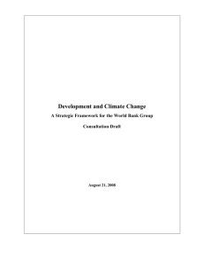 Development and Climate Change  Consultation Draft