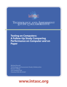 Technology and Assessment Study Collaborative Testing on Computers: A Follow-Up Study Comparing