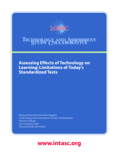 Technology and Assessment Study Collaborative Assessing Effects of Technology on