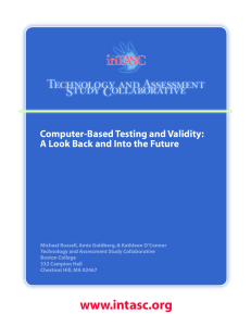 Technology and Assessment Study Collaborative Computer-Based Testing and Validity: