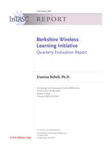 REPORT Berkshire Wireless Learning Initiative Quarterly Evaluation Report