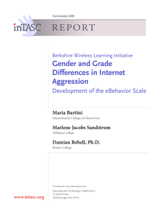 REPORT Gender and Grade Differences in Internet Aggression