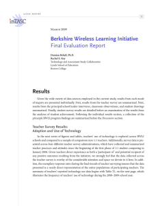 Results Berkshire Wireless Learning Initiative Final Evaluation Report March 2009