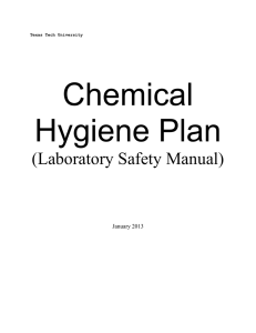 Chemical Hygiene Plan (Laboratory Safety Manual)