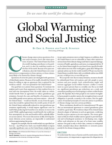 C Global Warming and Social Justice