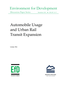 Environment for Development Automobile Usage and Urban Rail Transit Expansion