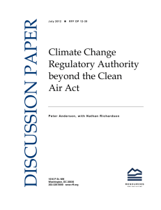 DISCUSSION PAPER Climate Change Regulatory Authority