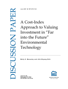 DISCUSSION PAPER A Cost-Index Approach to Valuing