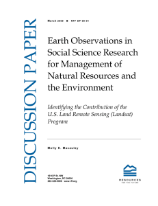 DISCUSSION PAPER Earth Observations in Social Science Research