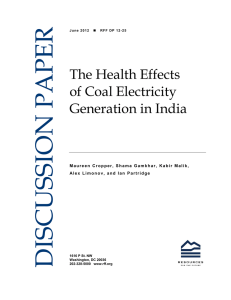 The Health Effects of Coal Electricity Generation in India