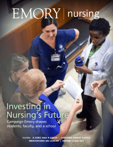 nursing Investing in Nursing’s Future Campaign Emory shapes