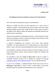 21 March 2014 FutureRailway launches competition to improve train ticket detection