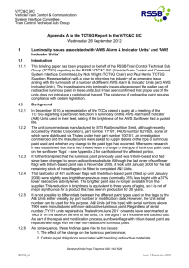 V/TC&amp;C SIC Vehicle/Train Control &amp; Communication System Interface Committee