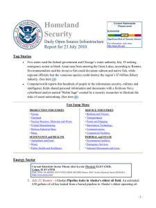 Homeland Security Daily Open Source Infrastructure