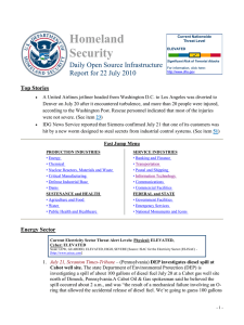 Homeland Security Daily Open Source Infrastructure